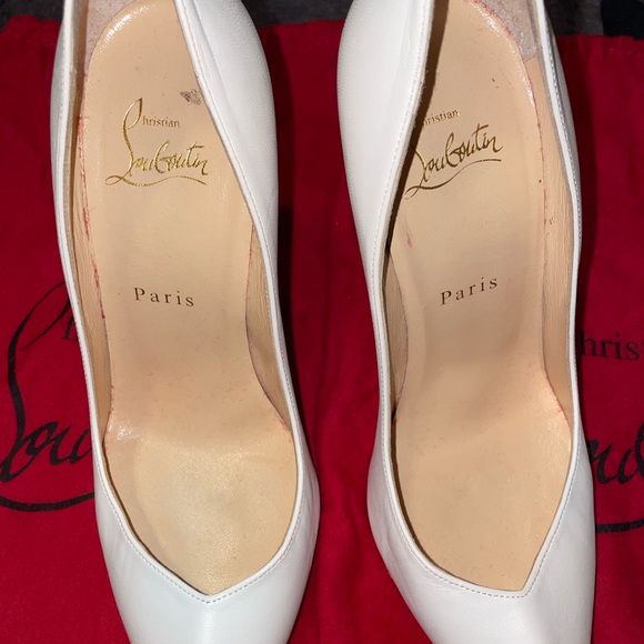 Christian Louboutin Elegant White Heels - Picture 1 of 7